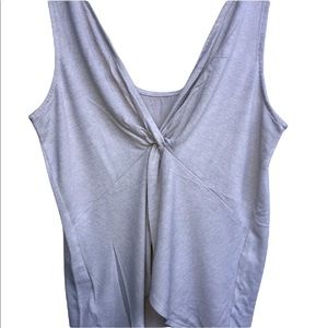 Express One Eleven Cream Openback Tank Top Size Medium